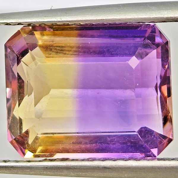 Natural Bi Color Ametrine 5.83 Ct. Octagon Shape 12.2 x 9.7 Mm Gemstone From Bolivia (1 of 3)