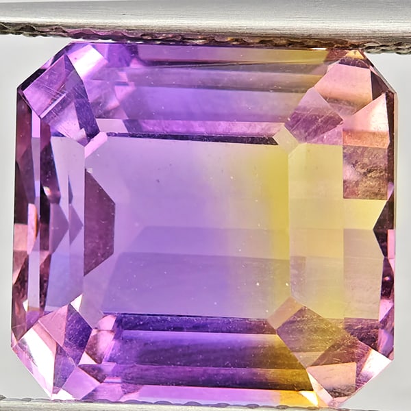 Natural Bi Color Ametrine Gemstone 4.81 Ct. Octagon Shape 11 x 10.4 Mm. From Bolivia (1 of 3)