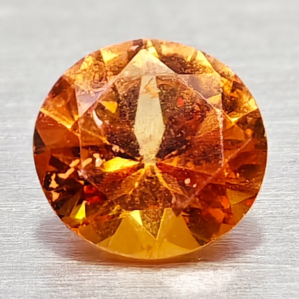 Natural Orange Songea Sapphire 0.23 Ct Round Shape 3.7 Mm Gemstone From Tanzania (1 of 3)