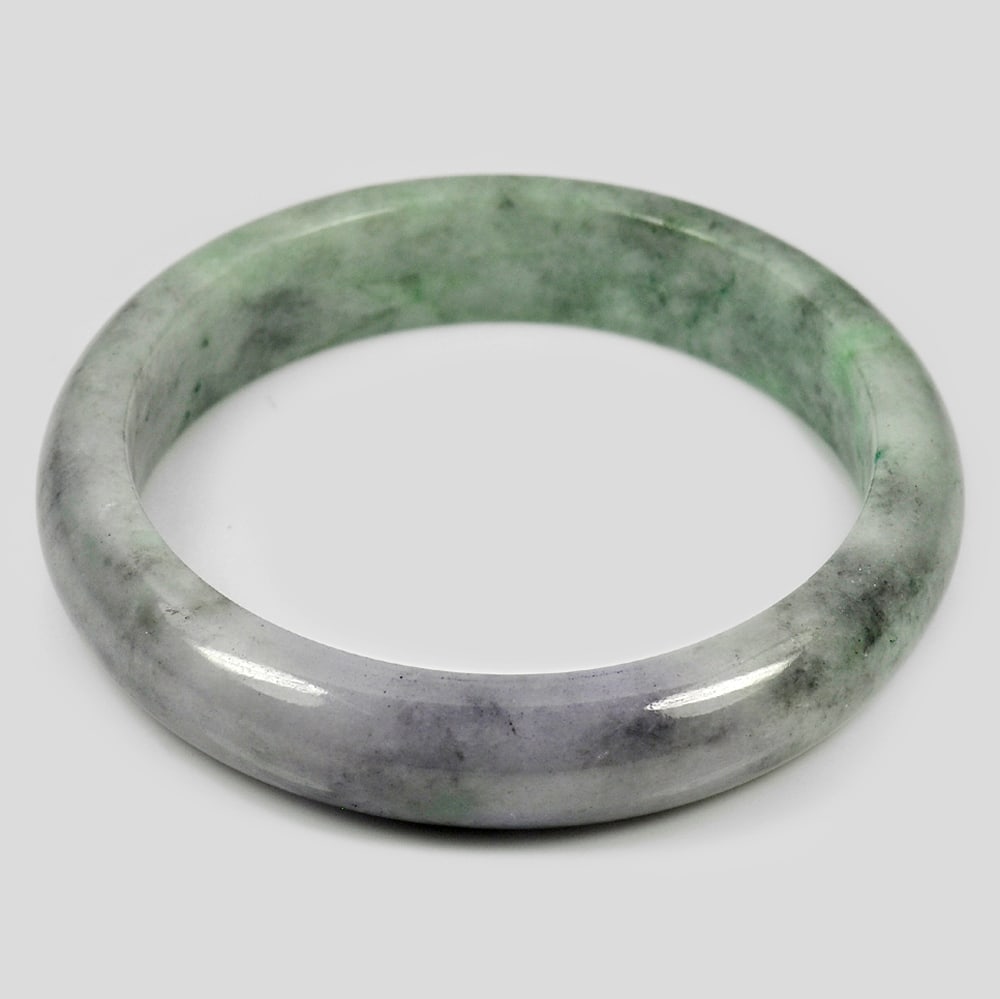 Natural Multi-Color Jade Bangle 339 Ct. Round Cabochon Shape 80 x 65 Mm Gemstone From Thailand (1 of 3)