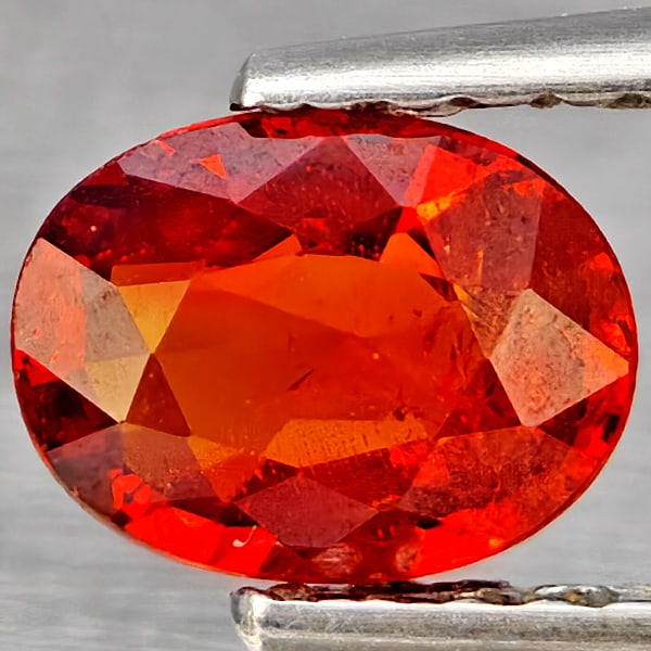 Natural Orangish Red Spessartine Garnet 0.71 Ct. Oval Shape 6.3 x 5.8 Mm Gemstones From Namibia: Product ID: 802937328 Product Name: Natural Garnet Weight: 0.71 CT. Size: 6.3 x 5.8 x 2.6 MM. Shape: Oval Shape Color: Orangish Red Clarity:SI1 Luster: Good Gems Origin: Namibia Treatment: Unheated Cr