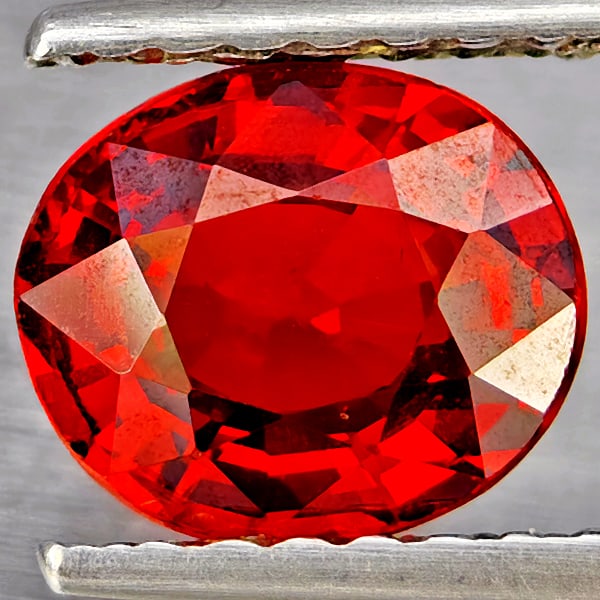Natural Orangish Red Spessartine Garnet 0.76 Ct. Oval Shape 6.8 x 5.9 Mm Gemstones From Namibia: Product ID: 802937287 Product Name: Natural Garnet Weight: 0.76 CT. Size: 6.8 x 5.9 x 3.5 MM. Shape: Oval Shape Color: Orangish Red Clarity:VSI Luster: Good Gems Origin: Namibia Treatment: Unheated Cr