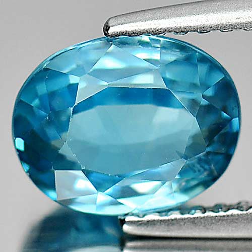 Natural Blue Zircon 3.05 Ct. Oval Shape 8.6 x 6.9 Mm.: Product ID: 807730365 Product Name: Natural Zircon Weight: 3.05 CT. Size: 8.6 x 6.9 x 4.5 MM. Shape: Oval Color: Blue Clarity:VSI Luster: Very Good Gems Origin: Cambodia Treatment: Heated Crystal Stru