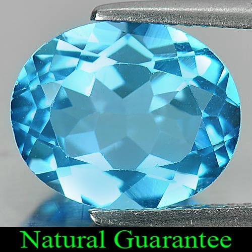 Natural Swiss Blue Topaz Gemstones 4.71 Ct. Clean Oval Shape 12 x 10 Mm: Product ID: 807161099 Product Name: Natural Blue Topaz Weight: 4.71 CT. Size: 12 x 10 x 5.7 MM. Shape: Oval Color: Swiss Blue Clarity:VVS Luster: Good Gems Origin: Brazil Treatment: Treated Crystal St