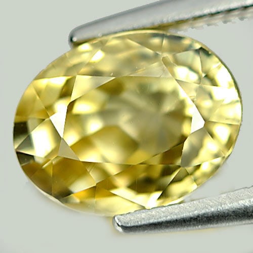 Natural Yellow Zircon Gemstones 2.76 Ct. Oval Shape 8.3 x 6.5 Mm.: Product ID: 807729421 Product Name: Natural Zircon Weight: 2.76 CT. Size: 8.3 x 6.5 x 4.9 MM. Shape: Oval Color: Yellow Clarity:VSI Luster: Good Gems Origin: Cambodia Treatment: Heated Crystal Structu