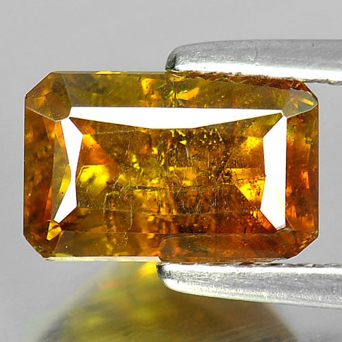 Certified Natural Yellow Sphalerite 2.38 Ct. Octagon Shape 5.74 x 8.88 Mm. Gemstone Unheated: Product ID: 803300007 Product Name: Natural Sphalerite Weight: 2.38 CT. Size: 5.74 x 8.88 x 4.42 MM. Shape: Octagon Color: Yellow Clarity:SI1 Luster: Good Gems Origin: Spain Treatment: Unheated Crysta