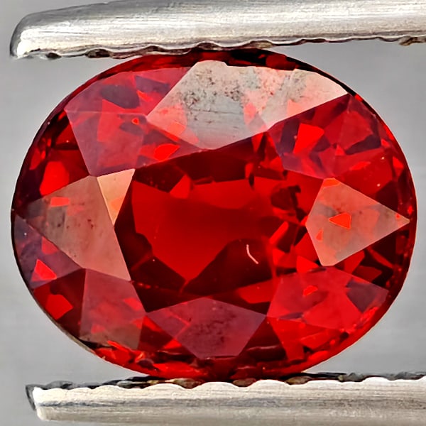 Natural Orangish Red Spessartine Garnet 1.23 Ct. Oval Shape 6.5 x 5.5 Mm Gemstones From Namibia: Product ID: 802937391 Product Name: Natural Garnet Weight: 1.23 CT. Size: 6.5 x 5.5 x 4 MM. Shape: Oval Shape Color: Orangish Red Clarity:VSI Luster: Very Good Gems Origin: Namibia Treatment: Unheated