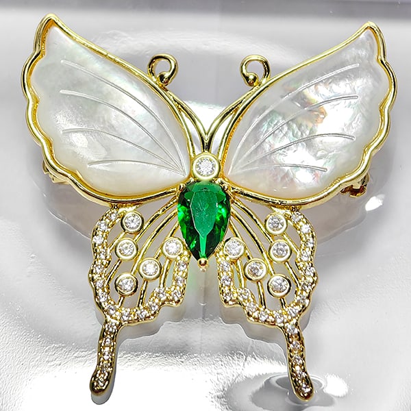 Natural Pearl Seashell 952 Sterling Silver Brooch Jewelry Yellow Gold Plated: Product ID: 805206430 Product Type: 925 Sterling Silver Fine Jewelry Jewelry Weight: 28.85 Grams. Gemstones Color: White Metal: Solid Silver 92.5%. Gemstone Detail: Pearl At Your Service: At Treasure 