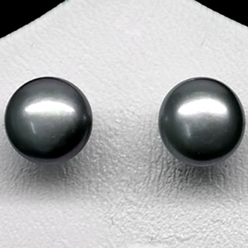 Natural Multi Color Pearl with 925 Sterling Silver Earring Jewelry: Product ID: 805201982 Product Name: Natural Pearl Jewerly Weight: 7.91 CT. Size: 8.3 x 8.3 x 6.4 MM. Shape: Round Cabochon Color: Multi Color Clarity:Strong Iridescent Luster: Good Gems Origin: China 