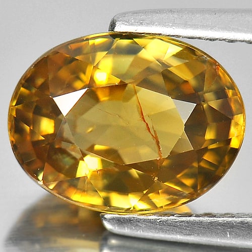 Natural Yellow Color Zircon Gemstones 3.78 Ct. Oval Shape 9.8 x 7.5 Mm.: Product ID: 807729187 Product Name: Natural Zircon Weight: 3.78 CT. Size: 9.8 x 7.5 x 4.7 MM. Shape: Oval Color: Yellow Clarity:VSI Luster: Good Gems Origin: Cambodia Treatment: Heated Crystal Structu