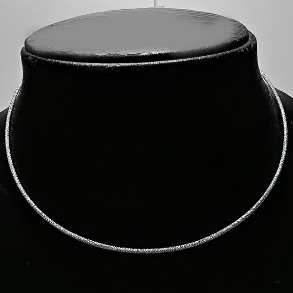 925 Sterling Silver Jewelry 5.45 Grams Plated Length 15 Inch.: Product ID: 808500222 Product Type: 925 Sterling Silver Fine Jewelry Jewelry Weight: 5.45 Grams. Gemstones Color: White Metal: Solid Silver 92.5%. Gemstone Detail: At Your Service: At Treasure of Gems