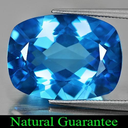 Natural Swiss Blue Topaz Gemstones 19.92 Ct. Cushion Shape 20 x 15 Mm.: Product ID: 807158509 Product Name: Natural Blue Topaz Weight: 19.92 CT. Size: 20 x 15 x 8.4 MM. Shape: Cushion Color: Swiss Blue Clarity:IF Luster: Very Good Gems Origin: Brazil Treatment: Treated Cr