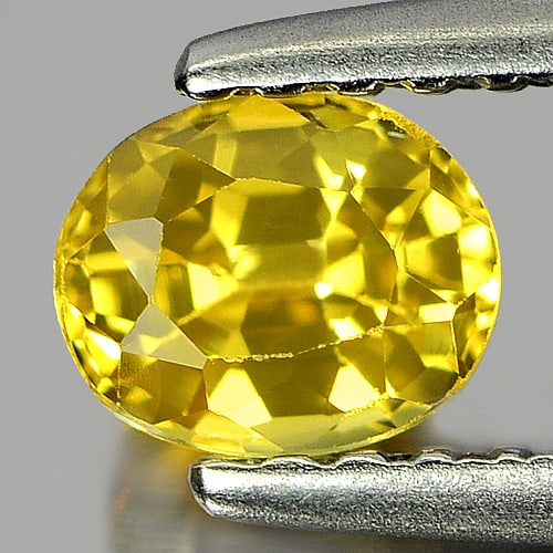 Natural Yellow Sapphire Gemstones 0.57 Ct. VVS Oval 5.1 x 4.2 x 3 Mm.: Product ID: 806160995 Product Name: Natural Yellow Sapphire Weight: 0.57 CT. Size: 5.1 x 4.2 x 3 MM. Shape: Oval Color: Yellow Clarity:VVS Luster: Good Gems Origin: Thailand Treatment: Heated Crystal 