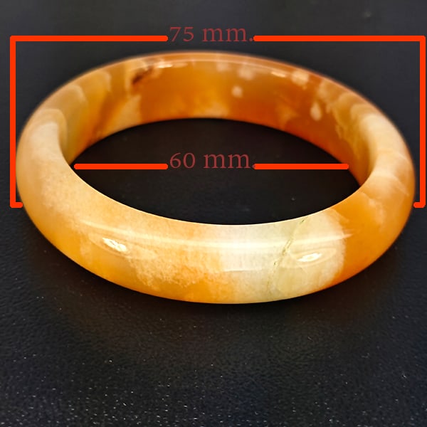 Natural Multi Color Jade Gemstones 332.30 Ct. Bangle Round Cabochon Shape 75 x 60 Mm.: Product ID: 819816306 Product Name: Natural Jade Weight: 332.30 CT. Size: 75 x 60 MM. Shape: Round Shape Color: Multi-Color Clarity:Opaque Luster: None Gems Origin: Thailand Treatment: Unheated Crysta