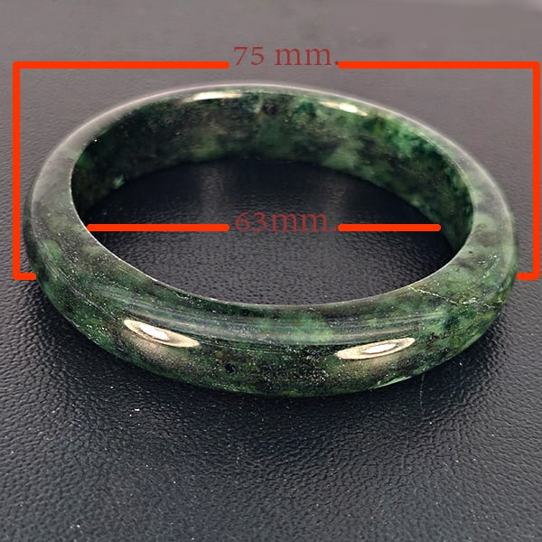 Natural Multi Color Green Jade Gemstones 299.45 Ct. Bangle Round Shape 75 x 63 Mm.: Product ID: 819816309 Product Name: Natural Jade Weight: 299.45 CT. Size: 75 x 63 MM. Shape: Round Shape Color: Multi-Color Clarity:Opaque Luster: None Gems Origin: Thailand Treatment: Unheated Crysta