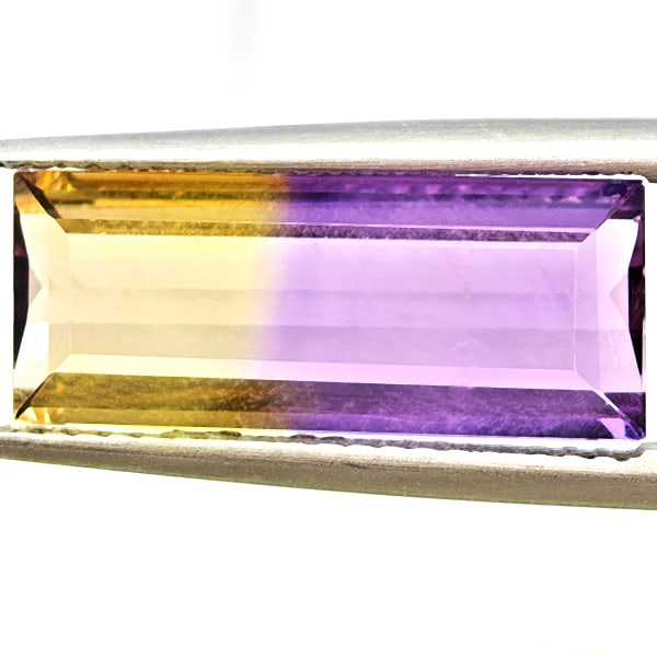 Natural Bi Color Ametrine Gemstones 4.28 Ct. Baguette Shape 17 x 7 Mm. (1 of 3)