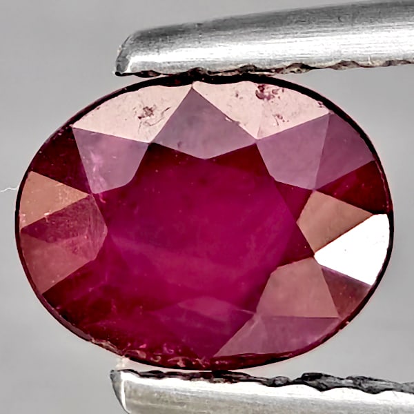 Natural Pinkish Red Ruby Gemstones 1.34 Ct. Oval Shape 6.7 x 5.3 Mm.: Product ID: 805935983 Product Name: Natural Ruby Weight: 1.34 CT. Size: 6.7 x 5.3 x 4 MM. Shape: Oval Shape Color: Pinkish Red Clarity:SI1 Luster: Good Gems Origin: Madagascar Treatment: Heated (Lead-