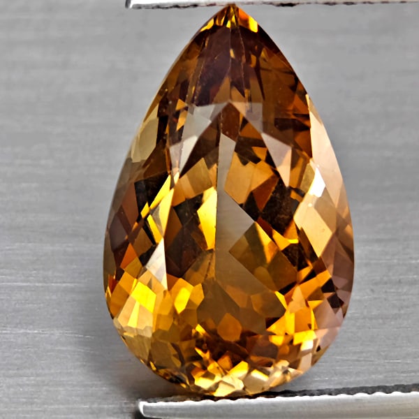Natural Imperial Topaz Gemstones 13.44 Ct. Pear Shape 18.5 x 11.5 Mm. (1 of 3)