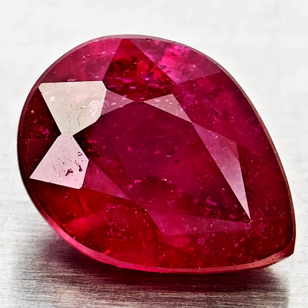 Natural Natural Purplish Red Ruby Gemstones 1.94 Ct. Pear Shape 8.7 x 6.7 Mm. (1 of 3)