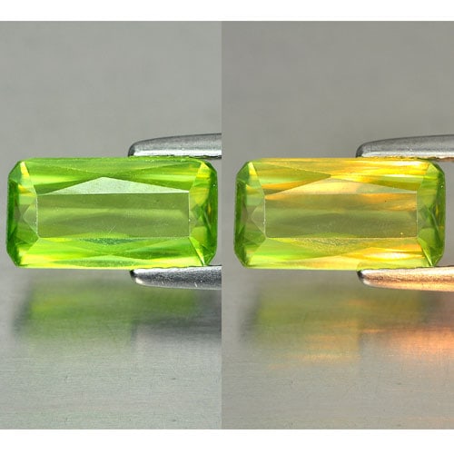 Natural Green Sphene Gemstones With Rainbow Spark 2.20 Ct. Octagon Shape 10.7 x 5.7 Mm.: Product ID: 806507815 Product Name: Natural Sphene Weight: 2.20 CT. Size: 10.7 x 5.7 x 3.3 MM. Shape: Octagon Color: Green With Rainbow Spark Clarity:VSI Luster: Adamantine Gems Origin: Madagascar Tre