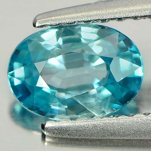 Natural Blue Zircon Gemstones 1.16 Ct. Oval Shape 7.2 x 5 Mm.: Product ID: 807715378 Product Name: Natural Zircon Weight: 1.16 CT. Size: 7.2 x 5 x 3.6 MM. Shape: Oval Color: Blue Clarity:VSI Luster: Good Gems Origin: Cambodia Treatment: Heated Crystal Structure: 