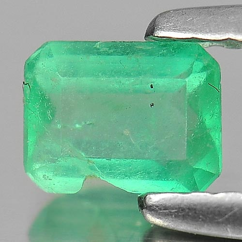 Natural Green Emerald Gemstone 0.37 Ct. Octagon Shape 5.2 x 4 Mm.: Product ID: 802403470 Product Name: Natural Emerald Weight: 0.37 CT. Size: 5.2 x 4 x 2.5 MM. Shape: Octagon Color: Green Clarity:SI Luster: Good Gems Origin: Columbia Treatment: Unheated Crystal Struc