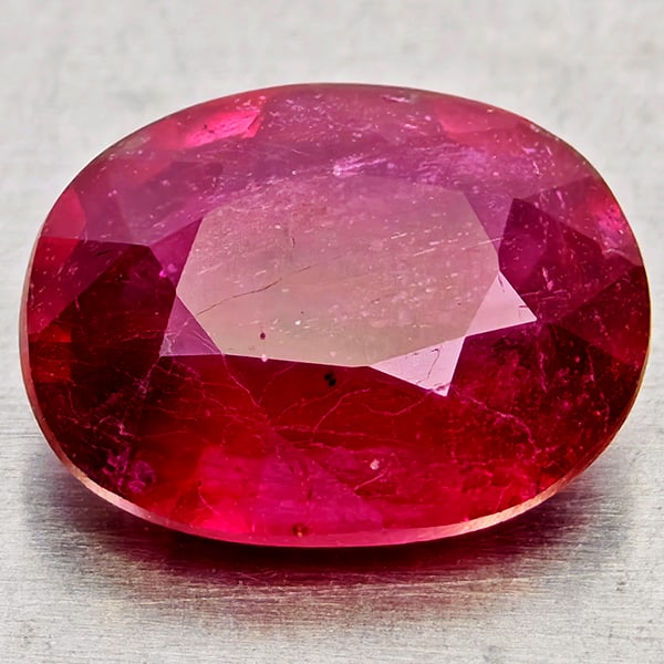 Natural Purplish Red Ruby Gemstones 2.42 Ct. Oval Shape 9.4 x 7.3 Mm. (1 of 3)