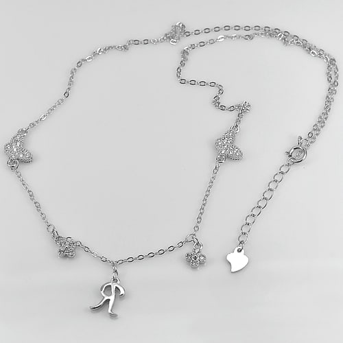 925 Sterling Silver Necklace Jewelry 3.40 Grams Length 18 Inch: Product ID: 280540115 Product Type: 925 Sterling Silver Fine Jewelry Jewelry Weight: 3.40 Grams. Gemstones Color: Silver Metal: Solid Silver 92.5%. Gemstone Detail: About. White CZ Round Size 1 x 1 Mm