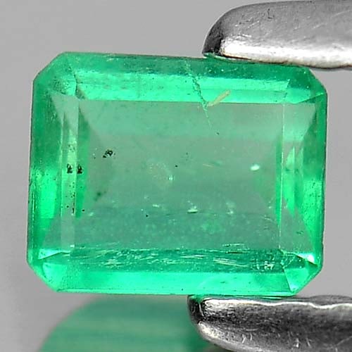 Natural Green Emerald Gemstones 0.28 Ct. Octagon Shape 4.5 x 3.7 Mm.: Product ID: 802403391 Product Name: Natural Emerald Weight: 0.28 CT. Size: 4.5 x 3.7 x 2.2 MM. Shape: Octagon Color: Green Clarity:SI Luster: Good Gems Origin: Columbia Treatment: Unheated Crystal Str
