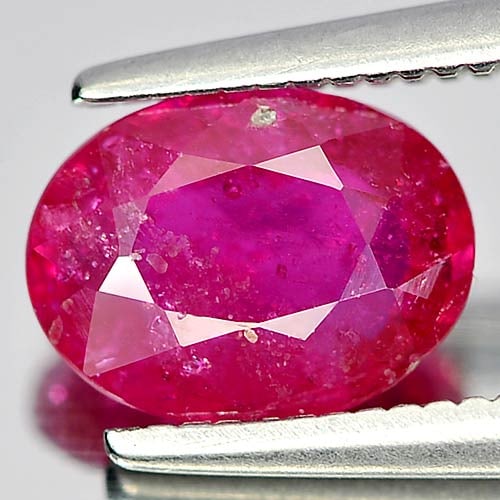 Natural Purplish Pink Ruby Gemstones 1.41 Ct. Oval Shape 7.8 x 6 Mm. (1 of 3)
