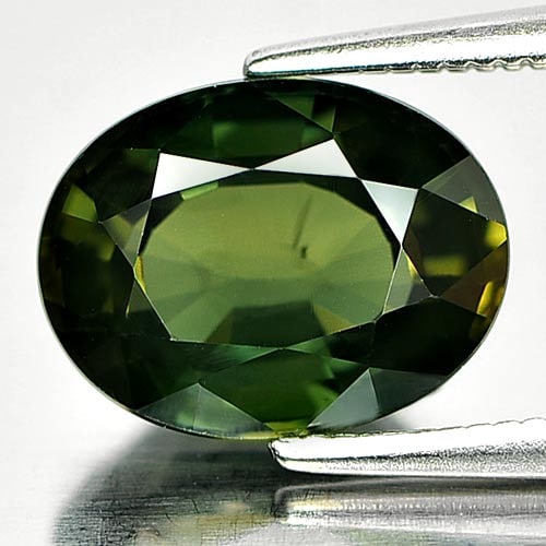 Natural Green Sapphire Gemstones 3.65 Ct. Oval Shape 10.4 x 8 Mm. (1 of 3)