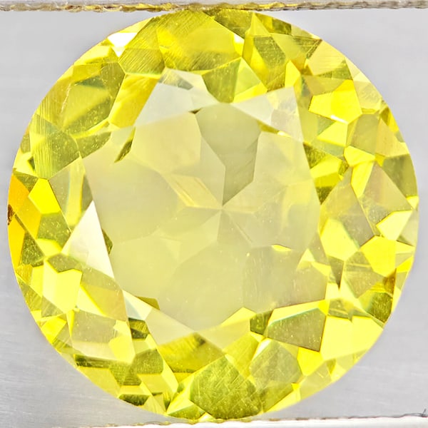 Natural Yellow Lemon Quartz Gemstones 7.15 Ct. Round Shape 13 Mm. (1 of 3)