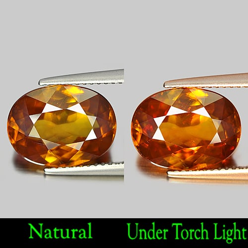 Natural Multi Color Sphene Gemstone 6.36 Ct. Oval Shape 13.1 x 9.9 Mm.: Product ID: 806507114 Product Name: Natural Sphene Weight: 6.36 CT. Size: 13.1 x 9.9 x 5.8 MM. Shape: Oval Color: Multi Color With Rainbow Spark Clarity:SI Luster: Adamantine Gems Origin: Madagascar T