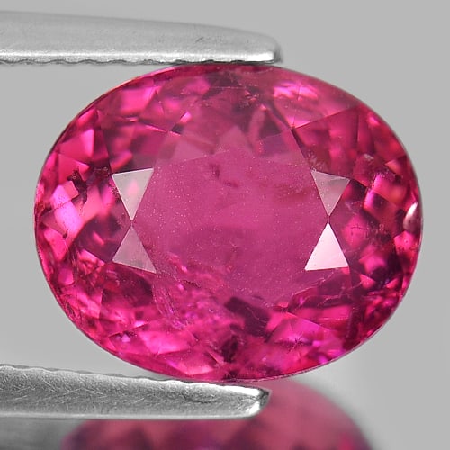 Natural Purplish Pink Tourmaline Gemstone 4.07 Ct. Oval Shape 11 x 9 Mm. (1 of 3)