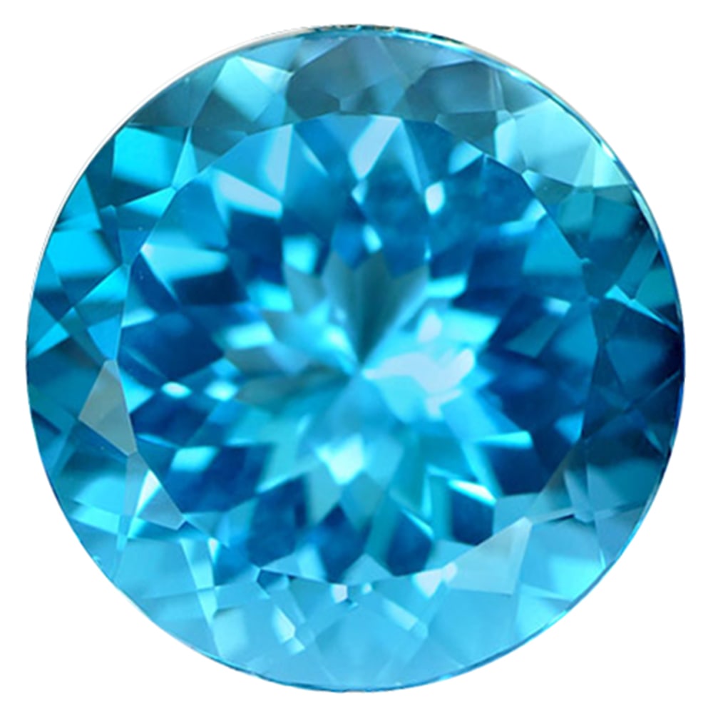 Natural Swiss Blue Topaz Gemstones 13.16 Ct. Round Cornflower Cut 15 Mm.: Product ID: 807166752 Product Name: Natural Blue Topaz Weight: 13.16 CT. Size: 15 x 15 x 9 MM. Shape: Round Cornflower Cut Color: Blue Clarity:IF Luster: Very Good Gems Origin: Brazil Treatment: Treat