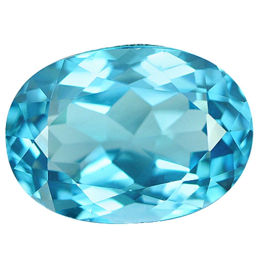 Natural London Blue Topaz Gemstones 8.09 Ct. Oval Shape 14 x 10 Mm. (1 of 3)