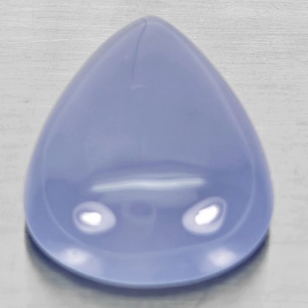 Natural Lavender Chalcedony Gemstones 26.97 Ct. Pear Cabochon Shape 24 x 18.6 Mm. (1 of 3)