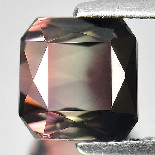 Natural Bi Color Tourmaline Gemstones 2.76 Ct. Clean Octagon Shape 7.6 x 7.3 Mm. (1 of 3)