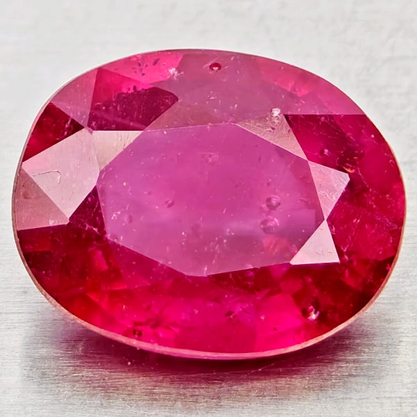 Natural Purplish Red Ruby Gemstones 2.29 Ct. Oval Shape 9 x 7.2 Mm. (1 of 3)