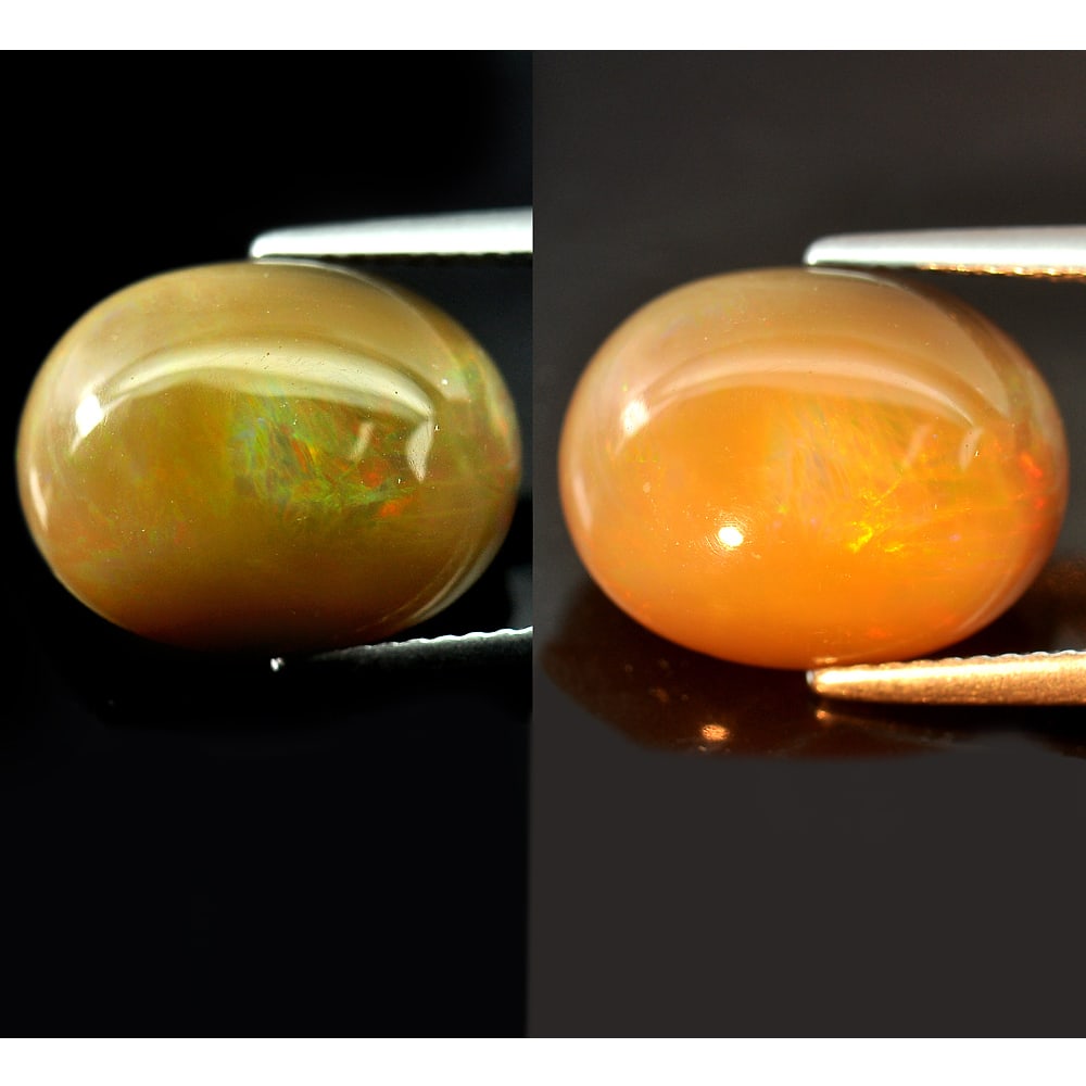 Natural Multi Color Opal Gemstones 6.67 Ct. Oval Cabochon 14.7 x 11.7 Mm. (1 of 3)