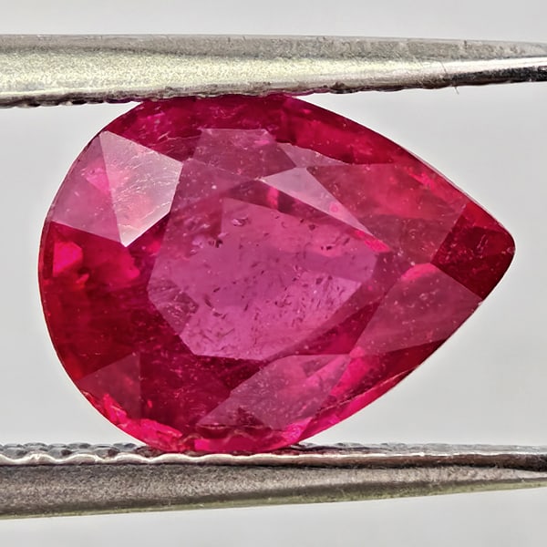 Natural Purplish Red Ruby Gemstones 2.10 Ct. Pear Shape 8.8 x 7 Mm. (1 of 3)