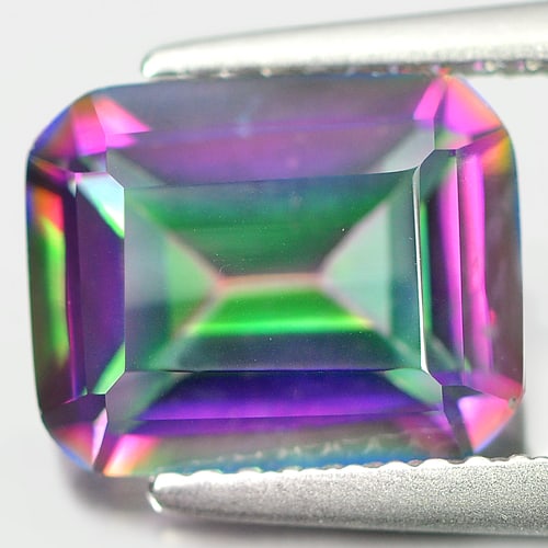 Natural Mystic Green Quartz Gemstones 3.02 Ct VVS Octagon Shape 10 x 8 Mm.: Product ID: 805528381 Product Name: Natural Quartz Weight: 3.02 CT. Size: 10 x 8 x 5.2 MM. Shape: Octagon Color: Mystic Clarity:VVS Luster: Good Gems Origin: Brazil Treatment: Treated Crystal Structur