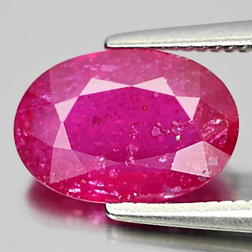 Natural Purplish Pink Ruby Gemstones 2.36 Ct. Oval Shape 9.7 x 6.6 Mm.: Product ID: 805917936 Product Name: Natural Ruby Weight: 2.36 CT. Size: 9.7 x 6.6 x 3.6 MM. Shape: Oval Color: Purplish Pink Clarity:SI1 Luster: Good Gems Origin: Mozambique Treatment: Heated (Lead-gl