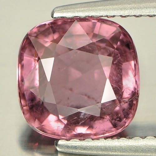 Natural Purplish Pink Tourmaline Gemstones 1.99 Ct. Cushion Shape 7.6 x 7.6 Mm.: Product ID: 807231465 Product Name: Natural Tourmaline Weight: 1.99 CT. Size: 7.6 x 7.6 x 4.5 MM. Shape: Cushion Color: Purplish Pink Clarity:SI1 Luster: Good Gems Origin: Nigeria Treatment: Unheated 