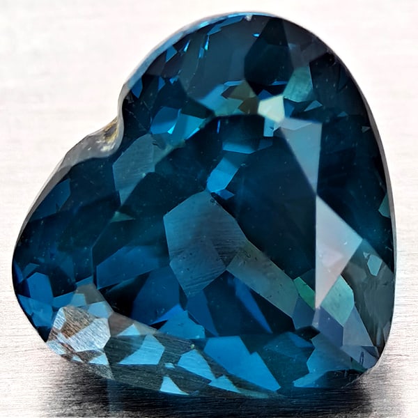 Natural London Blue Topaz Gemstones 3.79 Ct. Heart Shape 9.2 x 8.3 Mm. Gemstone (1 of 3)