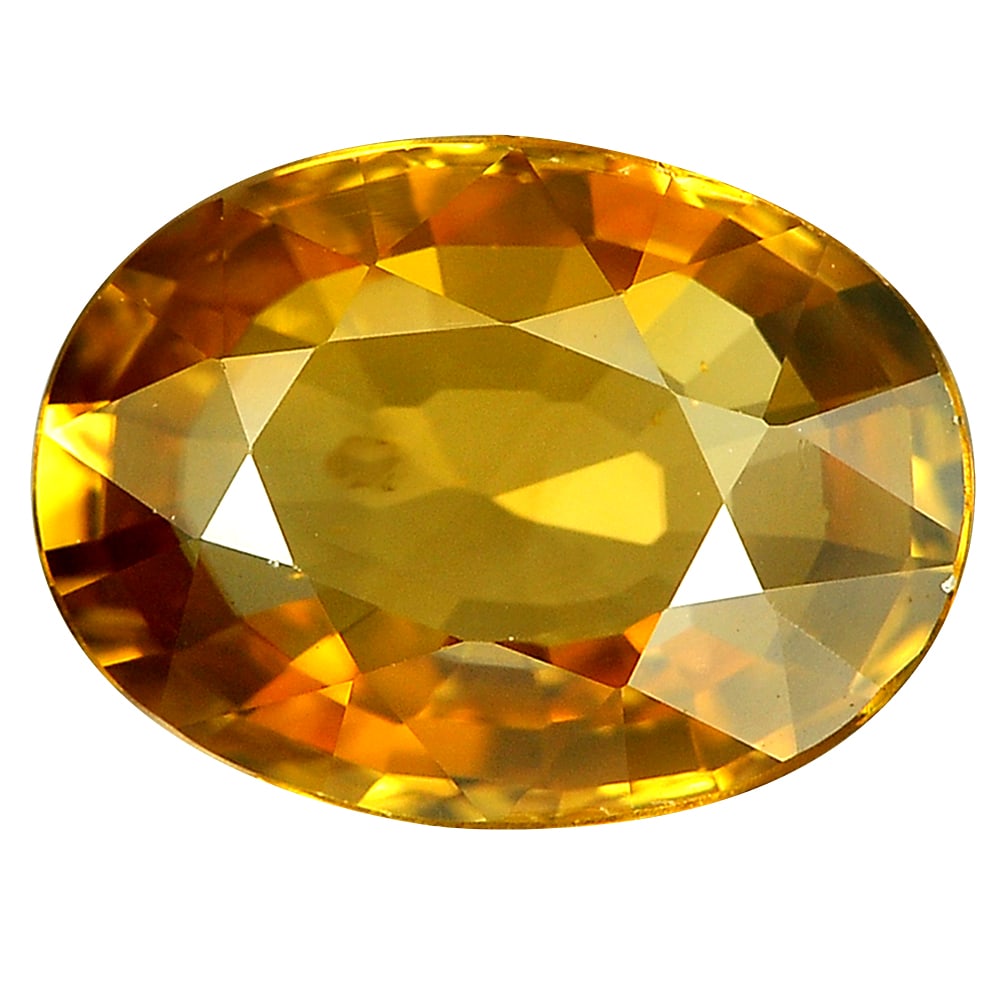 Natural Yellow Zircon Oval Shape Gemstones 3.39 Ct. Oval Shape 10 x 7.4 Mm. (1 of 3)