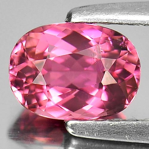 Natural Pink Tourmaline Gemstones 0.93 Ct. Oval Shape 7 x 5 Mm.: Product ID: 807245864 Product Name: Natural Tourmaline Weight: 0.93 CT. Size: 7 x 5 x 3.8 MM. Shape: Oval Color: Pink Clarity:VSI Luster: Good Gems Origin: Nigeria Treatment: Unheated Crystal Structur