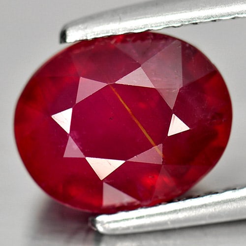 Natural Purplish Red Ruby Gemstones 3.35 Ct. Oval Shape 9.6 x 7.9 Mm.: Product ID: 805931644 Product Name: Natural Ruby Weight: 3.35 CT. Size: 9.6 x 7.9 x 4.8 MM. Shape: Oval Color: Purplish Red Clarity:SI1 Luster: Good Gems Origin: Madagascar Treatment: Heated (Lead-gla