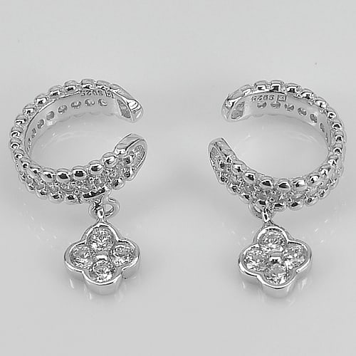 925 Sterling Silver Clip Earrings Jewelry White Gold Plated 2.80 Grams: Product ID: 280520116 Product Type: 925 Sterling Silver Fine Jewelry Jewelry Weight: 2.80 Grams. Gemstones Color: Silver Metal: Solid Silver 92.5%. Gemstone Detail: About 2.80 Grams. Round White CZ Si