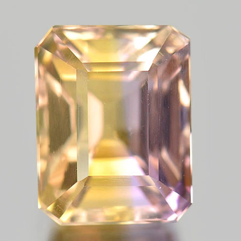 Natural Bi Color Ametrine Gemstones 8.77 Ct. Clean Octagon Shape 12.4 x 9.9 Mm. (1 of 3)